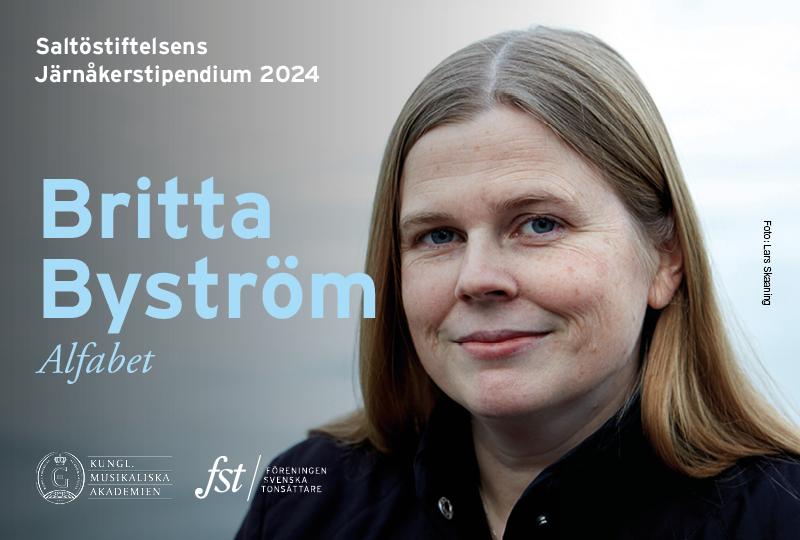 Britta Byström tilldelas Stiftelsen Saltös Järnåkerstipendium 2024. Foto: Lars Skaaning.